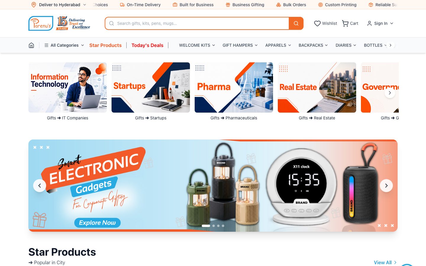 Homepage of the Parenus website
